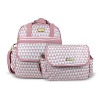 Kit Maternidade 3 Pçs Sacola Vira Mochila Frasqueira Mave