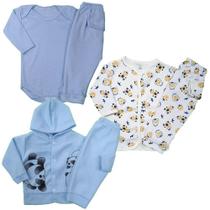 Kit Maternidade 6 Pçs Inverno Conjunto Body Pijama Moletom