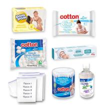 Kit maternidade 8 itens Kit higiene para Recém nascido - Cotton