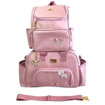 Kit maternidade Borboleta c/ Mochila corano - 02 Peças