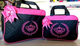 Kit maternidade com 2 bolsas - preto/Pink