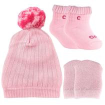 Kit Maternidade Completo Rosa Para Bebê Recém-nascido Touca + Luva + Meia Algodão Kit Maternidade Completo Rosa Para Bebê Recém-nascido Touca + Luva + Meia Algodão