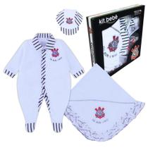 Kit Maternidade Corinthians com Manta e Boné Revedor