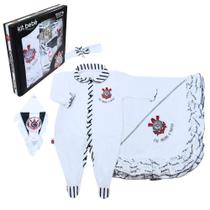 Kit Maternidade Corinthians com Manta e Tiara Oficial