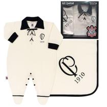 Kit Maternidade Corinthians Retrô com Manta Oficial