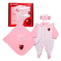 Kit Maternidade Flamengo Corações Com Manta Oficial Kit Maternidade Flamengo Corações Com Manta Oficial