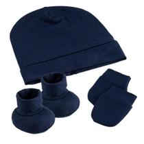 Kit Maternidade Menina e Menino Touca, Luva e Sapatinho Malha 100 Algodão