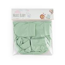 Kit Maternidade Menina Touca Luva e Sapatinho Para Bebê Recém Nascido Malha 100% Algodão