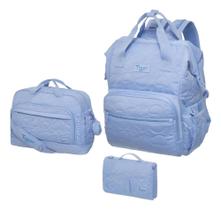 Kit Maternidade Mochila com Mala Grande E Trocador Tigor Little