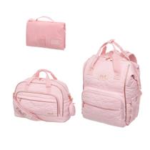 Kit Maternidade Mochila Com Mala Média E Trocador (outra coleção) Lilica Shine
