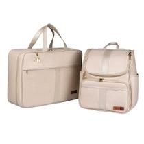 Kit Maternidade Mochila e Mala Lebaby Nude - Alce Kit Maternidade Mochila e Mala Lebaby Nude - Alce