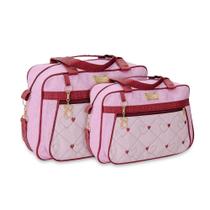 Kit Maternidade Sacola Frasqueira Trocador E Porta Mamadeira