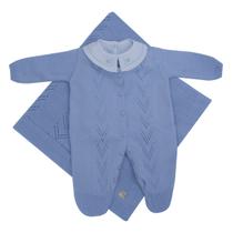 Kit Maternidade Setta e Body Gola Bordada Du Azul Claro