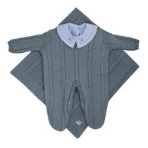 Kit Maternidade Trança Cinza e Body Gola Bordada DU Kit Maternidade Trança Cinza e Body Gola Bordada DU