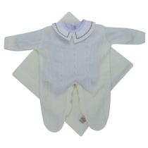 Kit Maternidade Trança Off-White e Body Gola Bordada Gold