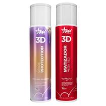 Kit Matizador 3D Mega Red + Máscara Diluidora 3D Color Protection 300ml