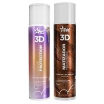 Kit Matizador 3D Mocha Mousse Marrom Chocolate + Máscara Diluidora 3D Color Protection 300ml