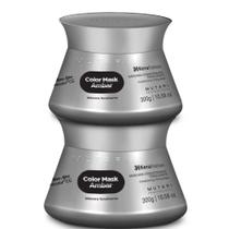 Kit Matizador Ambar Reparação Fibra Capilar Sem Amônia Cabelos Castanho Preto Tonaliza E Reaviva Cor