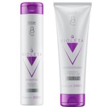 Kit Matizador Biocale Violeta Realça o Platinado Pós Quimica Shampoo Condicionador Hidratante Tratamento Capilar Quimicamente tratados