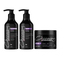 Kit Matizador Charming Barbershop Shampoo Condicionador Máscara Kit Matizador Charming Barbershop Shampoo Condicionador Máscara