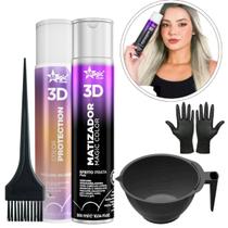 Kit Matizador Magic Color 300ml + Mascara Diluidora 300ml Magic Color + Cumbuca + pincel + luvas