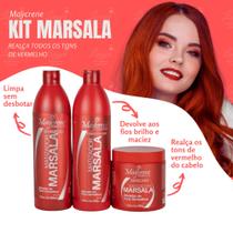 Kit Matizador Marsala Maycrene (Shampoo, Condicionador, Máscara) Intensificador de tons Vermelhos