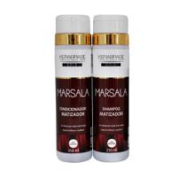 Kit Matizador Marsala Shampoo Condicionador Kerabrasil Kit Matizador Marsala Shampoo Condicionador Kerabrasil