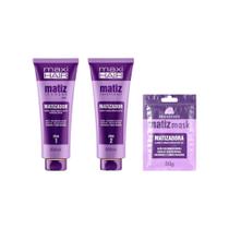 Kit Matizador Maxihair Shampoo+Cond+Sache