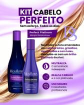 Kit matizador original completo shampoo+ condicionador roxo 300ml cada- maxilluring