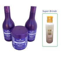 Kit Matizador Platinum 3X500ml Maycrene + Queratina Líquida