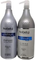 Kit Matizador Platinum Plus Hobety Shampoo e Creme 1,5L Cada Kit Matizador Platinum Plus Hobety Shampoo e Creme 1,5L Cada