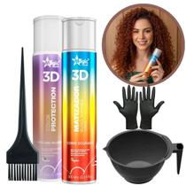 Kit Matizador Ruivo Summer 300ml + Mascara Diluidora 300ml Magic Color + Cumbuca + pincel + luvas