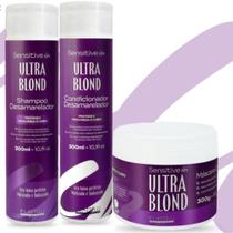 Kit Matizador Ultra Blond Cabelos Loiros Ou Descoloridos Plattelli