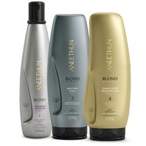 Kit Matizante Blond System Cinza Completo Aneethun Profissio