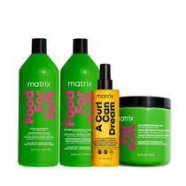 Kit Matrix Food For Soft Sh 1000ml + Cond 1000ml + Masc 500ml + Curl Can Dream Spray 250ml
