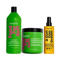 Kit Matrix Food For Soft Sh 1000ml + Masc 500ml + Curl Can Dream Spray 250ml