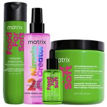 Kit Matrix Food For Soft Shampoo 300ml + Máscara 500ml + Óleo Capilar 50ml + Spray Leave-In Miracle Creator 190ml