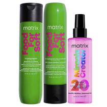 Kit Matrix Shampoo + Condicionador Food For Soft + Spray Miracle Creator