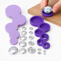 Kit Matriz Encapar Forrar Botão Bombe 12mm 15mm 18mm 22mm 28mm 38mm + 120 Botoes Para Forrar Capitone