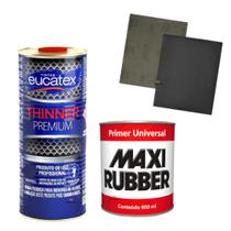 Kit Maxi Rubber Primer Universal 900ml + Thiner + Lixa Dágua