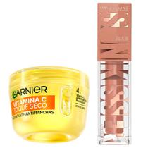 Kit Maybelline + Garnier - Blush Líquido 08 Shades On + Hidratante Facial Vitamina C