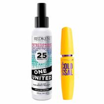 Kit Maybelline + Redken - Máscara de Cílios The Colossal + Spray One United Kit Maybelline + Redken - Máscara de Cílios The Colossal + Spray One United
