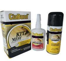 Kit Mdf Adesivo Instantâneo + Acelerador Aerosol Cola Ciano