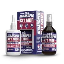 Kit Mdf Almasuper: Ativador (componente A) + Cola B À Base De Cianoacrilato
