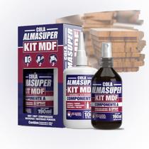 Kit MDF Almasuper Cola Instantânea Adesiva Gel Com Ativador