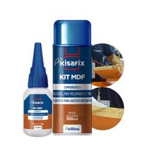 Kit Mdf Cola Instantânea Com Catalisador Kisafix Kit Mdf Cola Instantânea Com Catalisador Kisafix