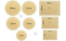 Kit Mdf Crochê/fio De Malha Redonda/retangular - 8 Peças Kit Mdf Crochê/fio De Malha Redonda/retangular - 8 Peças