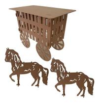 Kit Mdf Festa Mesa Carroça Fazendinha Cavalos De Chão Kit Mdf Festa Mesa Carroça Fazendinha Cavalos De Chão