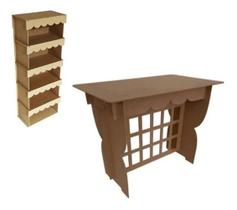 Kit Mdf Festa Provençal Mesa Armário Mdf Cru Kit Mdf Festa Provençal Mesa Armário Mdf Cru