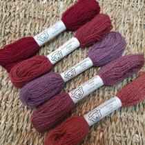 Kit Meadas para Bordar 100% Lã - Corações - 5 Cores